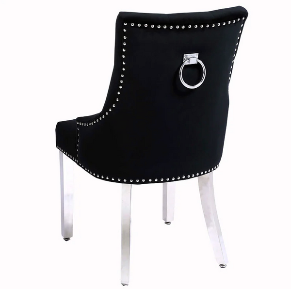 Tiffany Black Velvet Knocker Chair