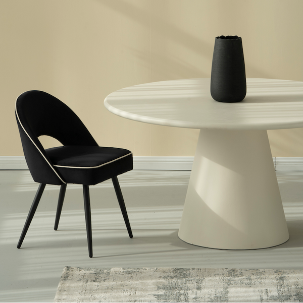 (pre-order) Mason Black Velvet Dining Chair