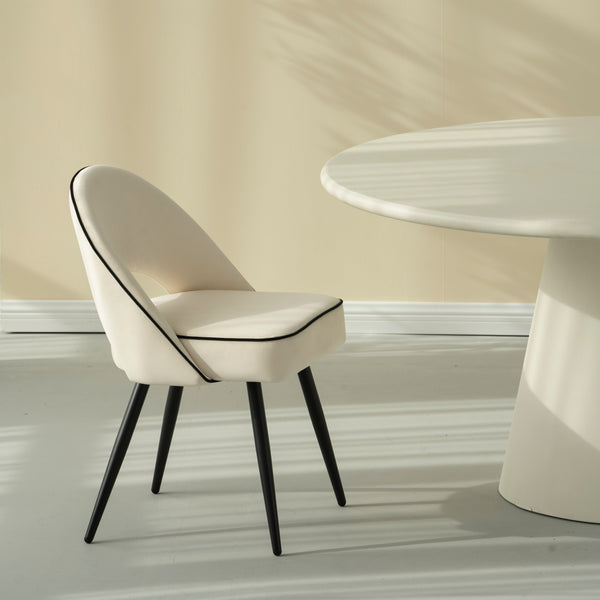 (pre-order) Mason Cream Velvet Dining Chair