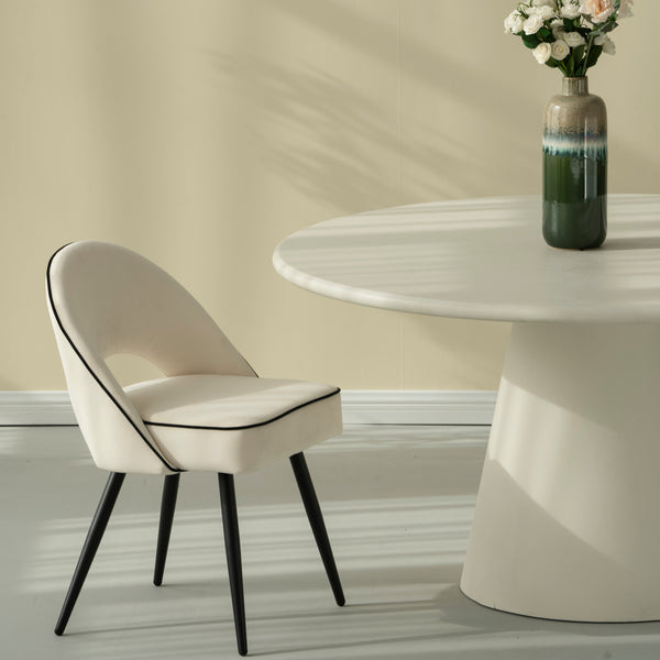 (pre-order) Mason Cream Velvet Dining Chair