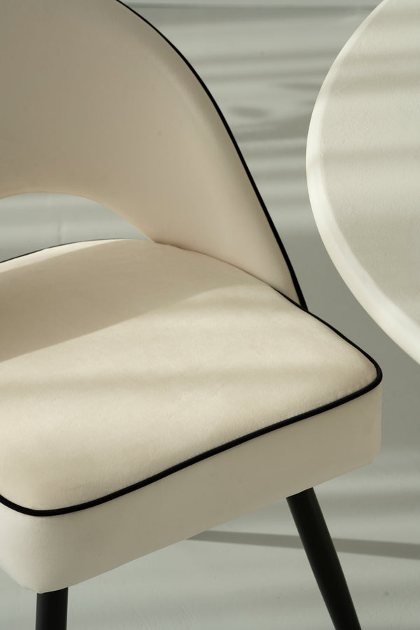 (pre-order) Mason Cream Velvet Dining Chair