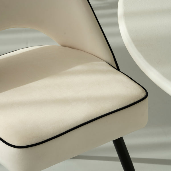 (pre-order) Mason Cream Velvet Dining Chair