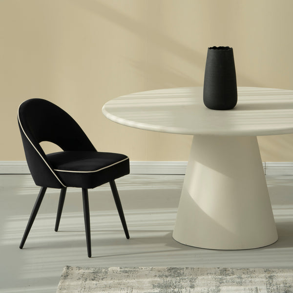 (pre-order) Mason Black Velvet Dining Chair