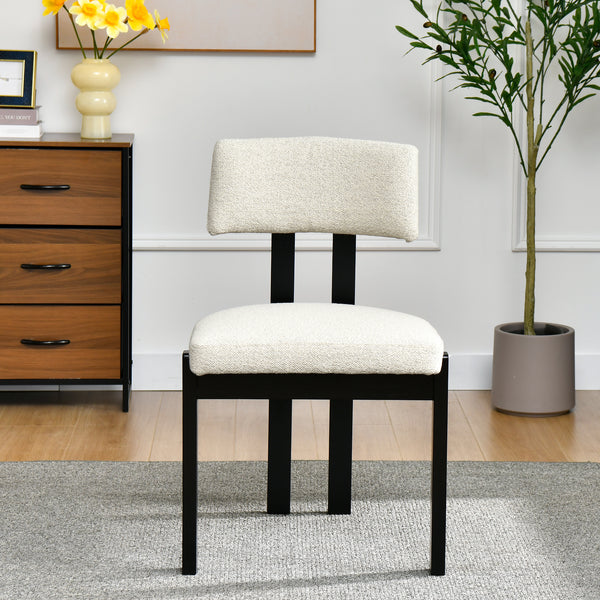 Anna Cream Chenille Dining Chair