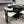 Luna Black Wood Oval Dining Table & Rio Bouclé Chairs Set