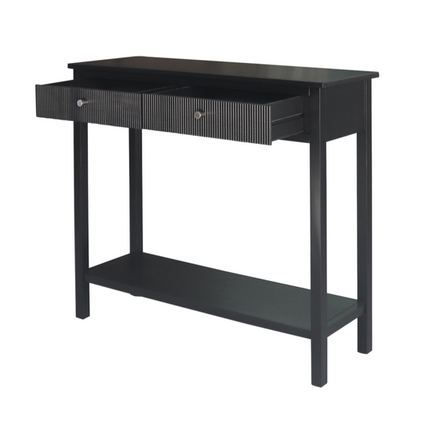 LONDON BLACK WOOD CONSOLE TABLE