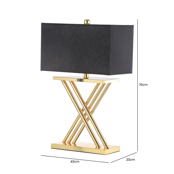 Xquisite Gold Industrial Table Lamp