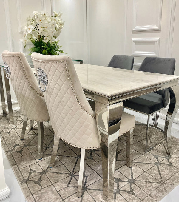 Tiffany Cream Dining Set With Cream Bentley Chairs - Various Sizes Available