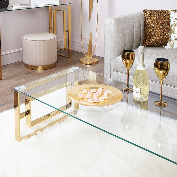 ALEX GOLD COFFEE TABLE