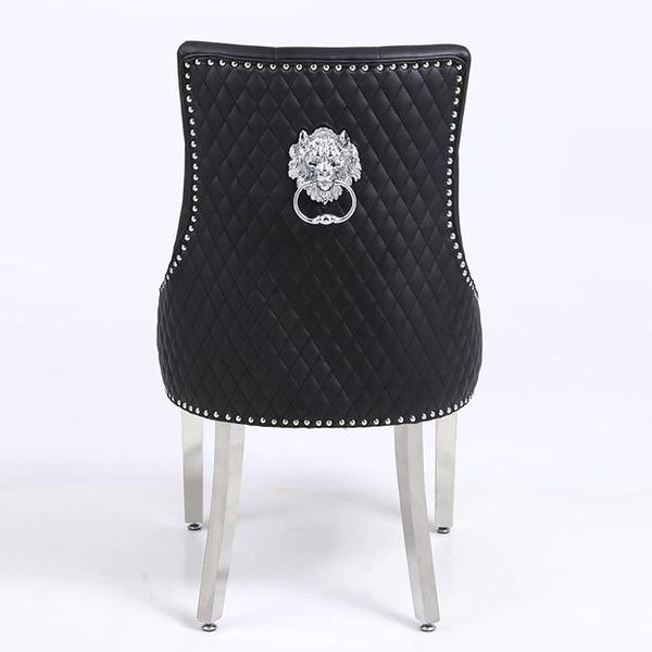 Bentley Leather Lion Knocker Chair - 2 colours