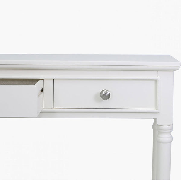 DELILAH WHITE WOOD CONSOLE TABLE