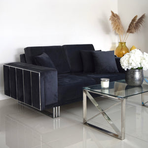 Marant Grey & Silver Sofa - 2 & 3 Seater Available