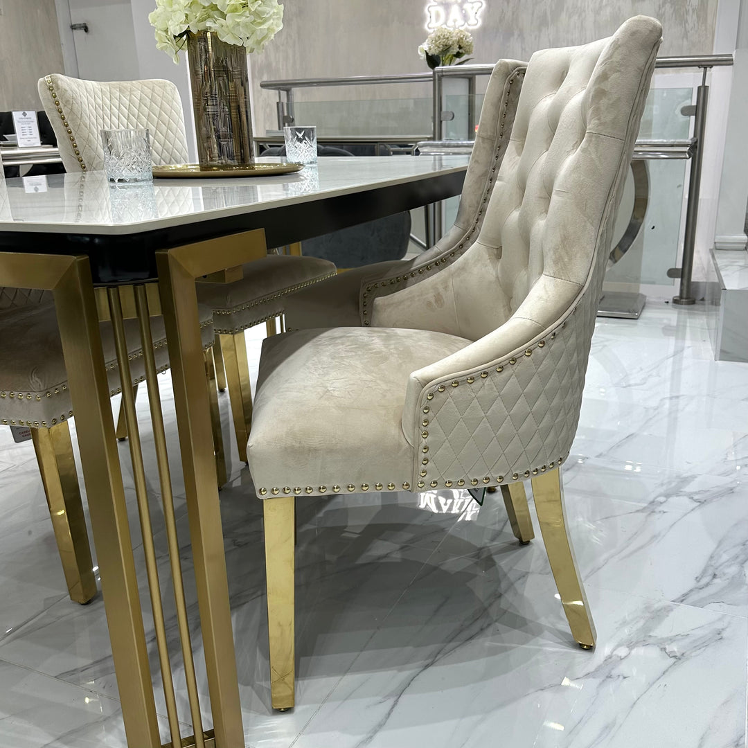 Sorrento Marble Dining Table Set – Lush Interiors